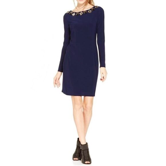 Vince Camuto Jewel Neck Dress - Picture 1 of 9